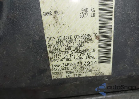 2017 Nissan Altima 2.5 S from USA, damaged, VIN 1N4AL3AP1HN317914